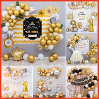 COMBO Set Bóng Trang Trí Sinh Nhật Bóng Siêu Nhũ Cho Người Lớn, Bé Trai, Bé Gái Đẹp Sang Trọng Tại Nhà