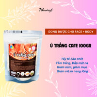 (Combo sỉ 10 gói tặng 1 gói ) ủ cafe trắng da body,hàng chính hãng,ủ cafe gói 100gr