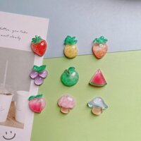 Combo Sỉ 100 Charm Trái Cây Nấm Màu Trong Suốt Làm Handmade