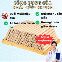 Combo sỉ 50 Điếu Nhang Ngải Cứu đuổi muỗi , an toàn cho mẹ và bé , xông nhà thơm tặng kèm đế