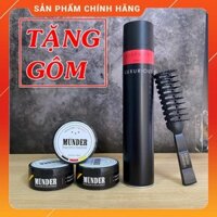 [Combo SIÊU GIỮ NẾP] Wax Vuốt Tóc Nam MUNDER +  Gôm Xịt Tóc Luxurious + Tặng Lược | Keo vuốt tóc nam | Gel vuốt tóc nam