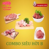 Combo Siêu Hời B - Thịt heo nóng (1Kg Sườn Non + 1Kg Cốt Lết + 1Kg Xương Ống + 2Kg Thịt Đùi + 1Kg Thịt Xay)