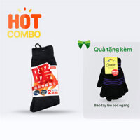 Combo siêu hời mua combo Vớ nam giữ ấm cổ cao 25-27cm 2 đôi (Nhiều mẫu) tặng 1 đôi Bao tay len sọc ngang (Nhiều mẫu) - Hachi Hachi Japan Shop