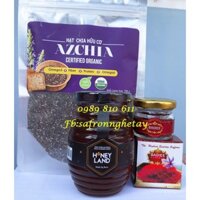 Combo siêu khuyến mãi Saffron Iran (2g) + Mật ong Honey Land (250g) + Hạt Chia Argentina (200g)