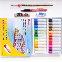 [Combo siêu rẻ] Màu nước Pentel HTP-24 - Bút chì kim Pentel 0.3 - Ruột chì kim 0.3 - Cọ Pentel - Tẩy Pentel