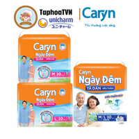 [COMBO SIÊU RẺ]COMBO 6 BỊCH Tã dán/quần Caryn Ngày và Đêm M/L hương bạc hà siêu thấm hút lên đến 8h