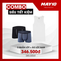 COMBO SIÊU TIÊT KIÊM 2 QUÂN LOT NAM MAY 10  AO BA LÔ NAM MAY 10 QUÂN  ÁO GIAO MAU NGÂU NHIÊN - M