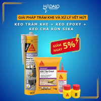 Combo Sika chống thấm sàn Sikaflex 134 Bond & Seal, Sikadur 20 Crackseal, Sikaceram 608 Tile Grout