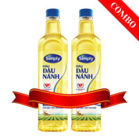 [COMBO SIMPLY TỐT CHO TIM 04] 2 chai Dầu Đậu Nành Simply 1L