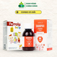 Combo siro Gadopax Forte 100ml và Ferrolip Baby thơm vị đào 30ml giúp bổ sung sắt và tăng cường sức đề kháng cho bé