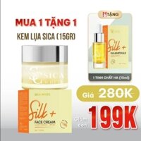 COMBO SIZE TRUNG KEM LỤA & SERUM HA SICA WHITE DƯỠNG TRẮNG DA MỜ THÂM NÁM