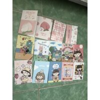 combo sổ, bút, cuộn sticker
