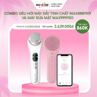 [COMBO SỐC] Máy đẩy tinh chất ion nóng lạnh Maxcare Max888PRO và Máy rửa mặt Maxcare Max999PRO
