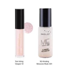 Combo Son Bóng Dưỡng Có Nhũ Me Like + Xịt Khóa Nền Có Nhũ Me Like Illuminizing Face & Body