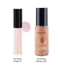 Combo Son Bóng Dưỡng Có Nhũ Me Like + Xịt Khóa Nền Có Nhũ Me Like Illuminizing Face & Body