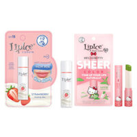 Combo Son Dưỡng LipIce Không Màu Hương Dâu 4.3g + Matcha Hồng Tự Nhiên 2.4g