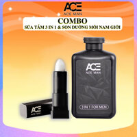 COMBO son dưỡng môi nam giới & Sữa tắm ACEMAN hương nước hoa 3in1 cho nam giới 320ml