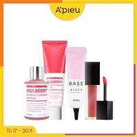 Combo Son Kem Lì & Bộ Tinh Chất Dưỡng Sáng Da A'PIEU MULBERRY BLEMISH CLEARING AMPOULE SPECIAL SET (2pc)