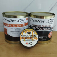 Combo sơn lau Gel Stain Creative Life Vietnam hoàn thiện bóng mờ mã 4xx