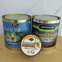 Combo sơn lau gỗ Matte Metallic Creative Life Vietnam mã 6xx hoàn thiện bóng mờ