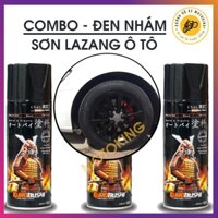Combo sơn lazang ô tô màu đen nhám sơn xịt samurai quy trình chuẩn độ bền cao