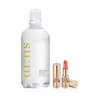 Combo Son Lì Dưỡng Ẩm Mini Cao Cấp Ohui The First Geniture Lipstick Màu Coral 2g Và Nước Tẩy Trang Su:m37 Skin Saver Essential Pure Cleansing Water 100ml