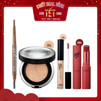 Combo Son Lì & Phấn Nước Hiệu Ứng Mịn CLIO KILL COVER FOUNWEAR CUSHION XP SPF50+ PA+++