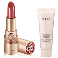 Combo Son môi OHUI The First Geniture Lipstick và Sữa rửa mặt OH Miracle Foam 40ml - Mood Rose