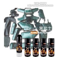 Combo sơn Samurai dùng để sơn ra dàn áo xe Dream II màu xanh lá Samurai