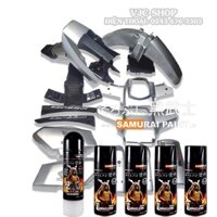 Combo sơn Samurai dùng để sơn ra dàn áo xe Dream II màu bạc Samurai