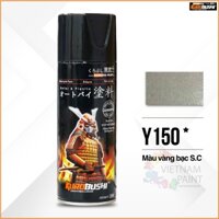 COMBO Sơn SAMURAI màu bạc pha lê Y150 gồm 4 chai đủ quy trình độ bền cao (Lót  – Nền 124 - Màu Y150 - Bóng )