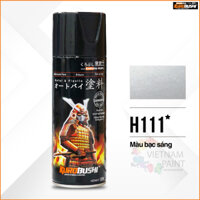 COMBO Sơn Samurai MÀU BẠC SÁNG H111 gồm 4 chai đủ quy trình Lót  Nền bạc 124 - Màu H111 - Bóng - Combo 2k