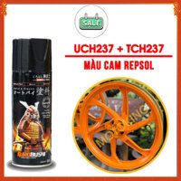 combo sơn samurai màu cam Reposol UC   TCH237 - dòng sơn xịt màu 2 lớp chuyên dụng dành cho sơn xe máy, ô tôi *** ..