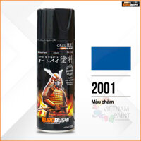 COMBO Sơn Samurai màu chàm 2001 gồm 4 chai đủ quy trình độ bền cao Lót  Nền 102 - Màu 2001 - Bóng - Combo thường