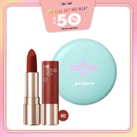 Combo Son Thỏi Lì Mượt PERIPERA INK VELVET INTENSE STICK 02 SMOKED RED