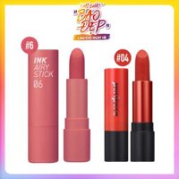 Combo Son Thỏi Nhung Mịn PERIPERA INK AIRY STICK 6 DAILY ROSE