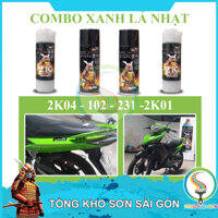 Combo sơn xe máy màu xanh lá 231 Samurai