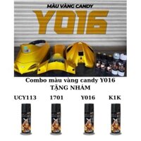 Combo Sơn xịt màu vàng candy Y016 samurai gồm 4 chai (UCH210-PS124-Y016-K1K)