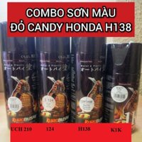 COMBO SƠN XỊT SAMURAI MÀU CANDY HONDA H138