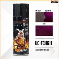 COMBO Sơn xịt Samurai Kurobushi - MÀU TÍM DREAM  UC TC H611 400ml -  UCH611