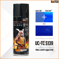 COMBO Sơn xịt Samurai Kurobushi - MÀU XANH NGỌC TRAI Suzuki UCTC S139 400ml -  TCS139