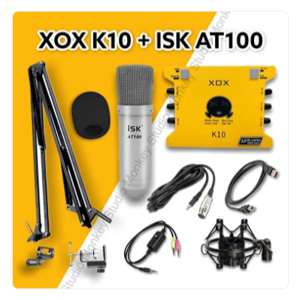Combo Sound Card XOX K10 + Kèm Mic ISK AT100