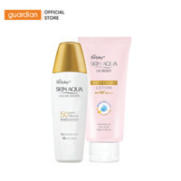 Combo Sữa Chống Nắng Sunplay Skin Aqua  SPF50 PA+++ 25gr & Lotion Chống Nắng Dưỡng Thể Skin Aqua 150gr