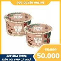 Combo sữa chua ăn Green Farm cao đạm cà phê tự nhiên ngũ cốc Vinamilk hộp 123g (2 Hộp)