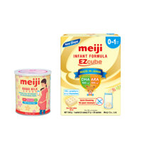 Combo Sữa Meiji Mama Milk (350g) và Sữa dạng thanh Meiji Infant Formula EZcube (540g)