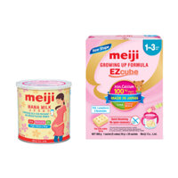 Combo Sữa Meiji Mama Milk (350g) và Sữa dạng thanh Meiji Growing Up Formula EZcube (560g)