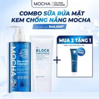 Combo Sữa Rửa Mặt Bio Active + Kem Chống Nắng MOCHA – Làm Sạch & Bảo Vệ Da Toàn Diện