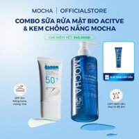 Combo Sữa Rửa Mặt Bio Active 300ml + Kem Chống Nắng Mocha 50gr, Bảo Vệ Toàn Diện Cho Mọi Loại Da