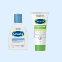 Combo Sữa Rửa Mặt Dành Cho Da Nhạy Cảm Và Kem Dưỡng Ẩm Cho Da Nhạy Cảm  Cetaphil Gentle Skin Cleanser 125ml And Moisturizing Cream 50g