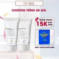 Combo Sữa rửa mặt làm sạch sâu Canova Salipil Detergente150ml & Gel làm dịu da,ngăn ngừa tiết bã nhờn Rivescal DS 50ml